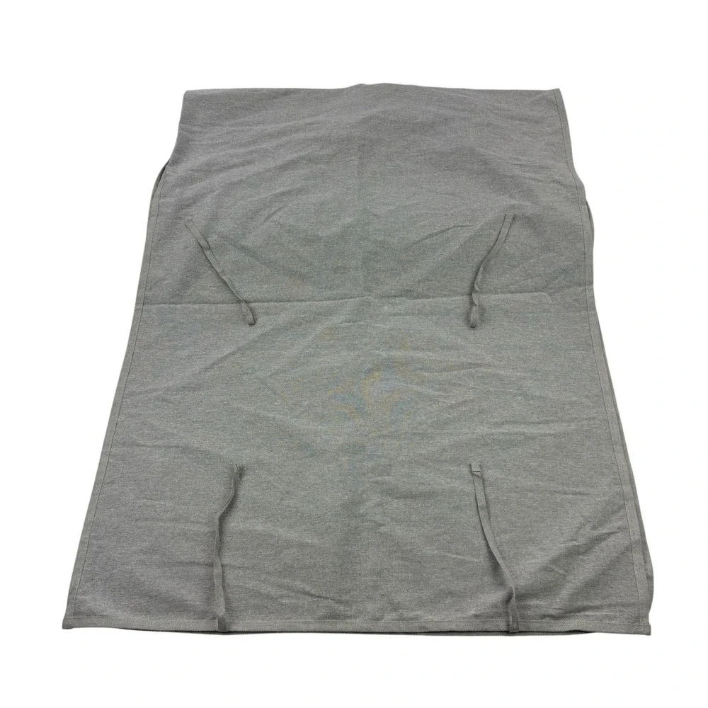 Brunello Cucinelli Gray Cotton Travel Bag Dust Cover Scarf 28x38‎ Ribbon Ties